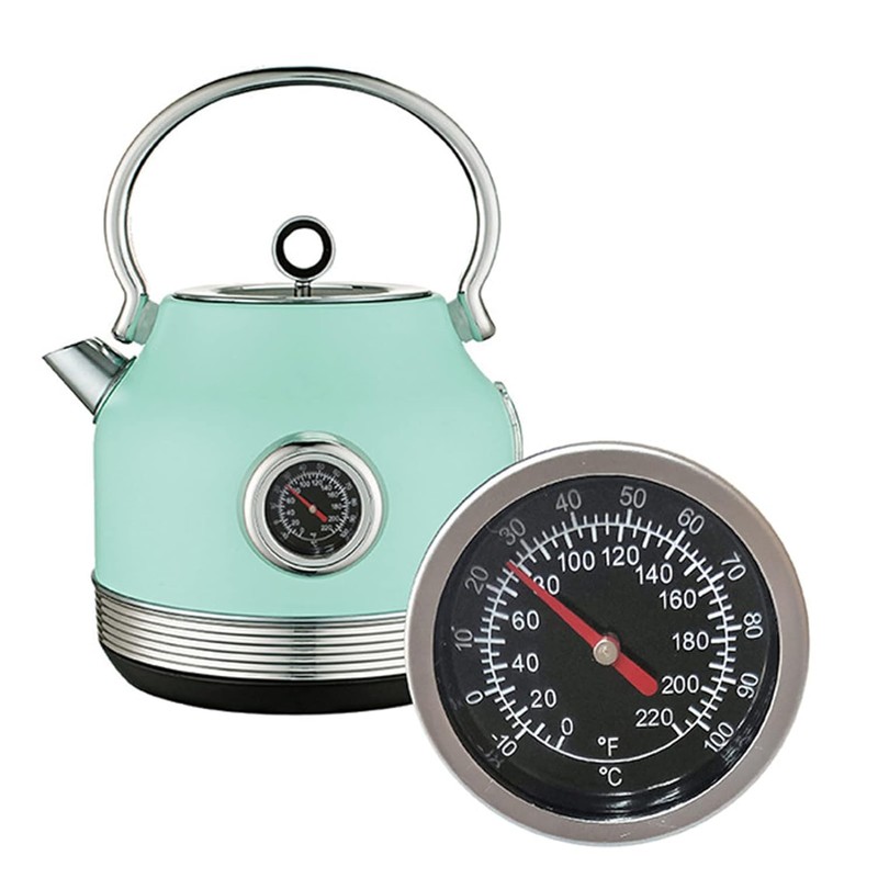 Silver Temperature Probe Meter Gauge, Dial Thermometer NPT, Stainless 1/4