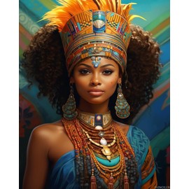 SVINOILER Paint by Numbers African American for Adults, Acrylic Oil Painting by Numbers Kits for Beginner with Brushes Art Crafts Canvas for Home Decor 16x20 inch