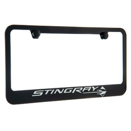 Corvette C7 Stingray Black License Plate Frame.
