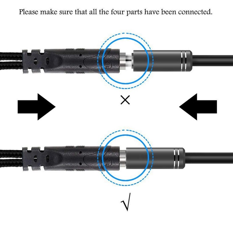 ENVEL 4極 3極 変換 ヘッドセットスプリッターケーブル (4極メス - 3極オス×2) PC用3.5mmヘッドホンアダプター メスヘッドフォン/マイク付きデュアル3.5mmオスに変換