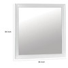 Benjara RYLA Dresser Vanity Mirror, 38 Inch Square Frame, White