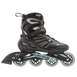 Rollerblade Zetrablade Women's Adult Fitness Inline Skate, Black/Light Blue, US Women's 7 , 1 Count (Pack of 1)