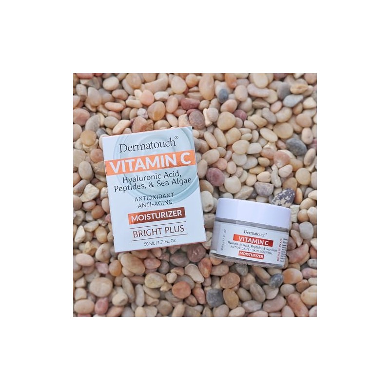 DERMATOUCH Vitamin C Bright Plus Moisturizer With Hyaluronic Acid, Vitamin