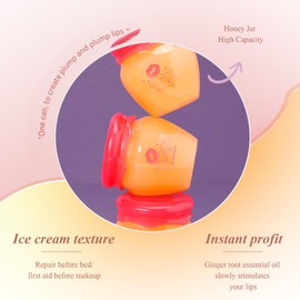 Lip Booster Plumping Lip Gloss 3 Pieces Lip Plumper Extreme Volume Lip Gloss Volume Booster Lips OL Lip Booster for Fuller Lips Lip Filler Honeypot Lip Care Serum Kit Natural Durable