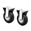 kippen 1600K1 Pair of Industrial Wheels with Fixed Base, Diameter