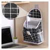 FuninCrea Wall Hanging Storage Bag, 3-Layer Hanging Pocket with Non-marking