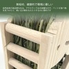 rabbit grass box hay rack food bowl rabbit grass container