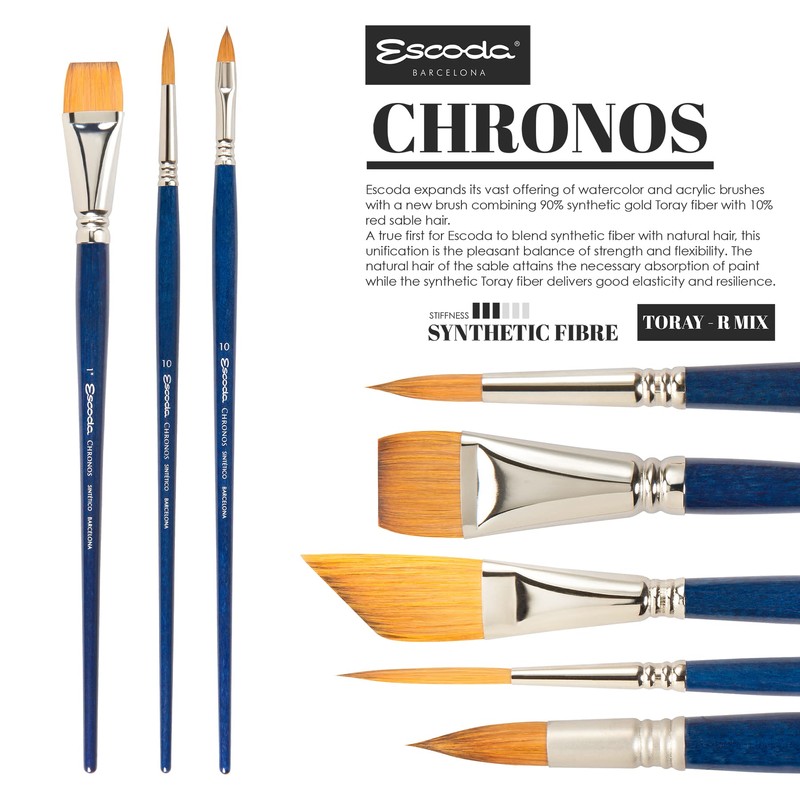 Escoda : Chronos : Synthetic / Sable Mix : Acrylic
