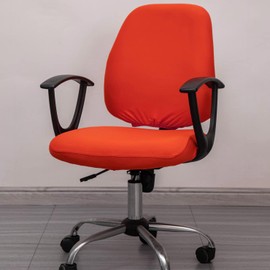 Melaluxe Computer Office Chair Covers, Protective & Stretchable Universal Chair Cover, Stretch Rotating Chair Slipcover (Orange)