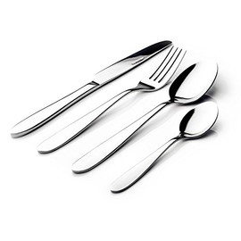 Sabichi Arch 16pc Cutlery Set, Stainless Steel, Silver, 6.3 x 20 x 27 cm