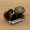 LXZ 6 PCs Vintage Antique Brass Knobs - Mushroom-Shaped Pull