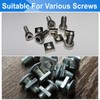 sourcing map 100Pcs M6x14mmx4mm Square Nuts, Carbon Steel Zinc Plated
