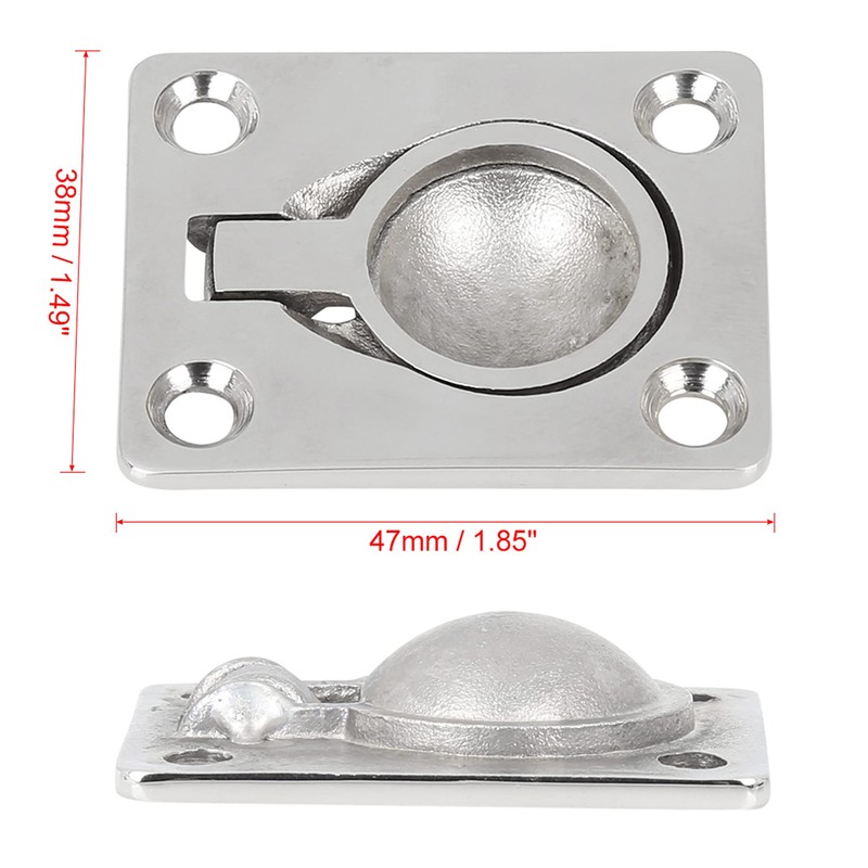 X AUTOHAUX 316 Stainless Steel 47x38mm Boat Floor Locker Hatch