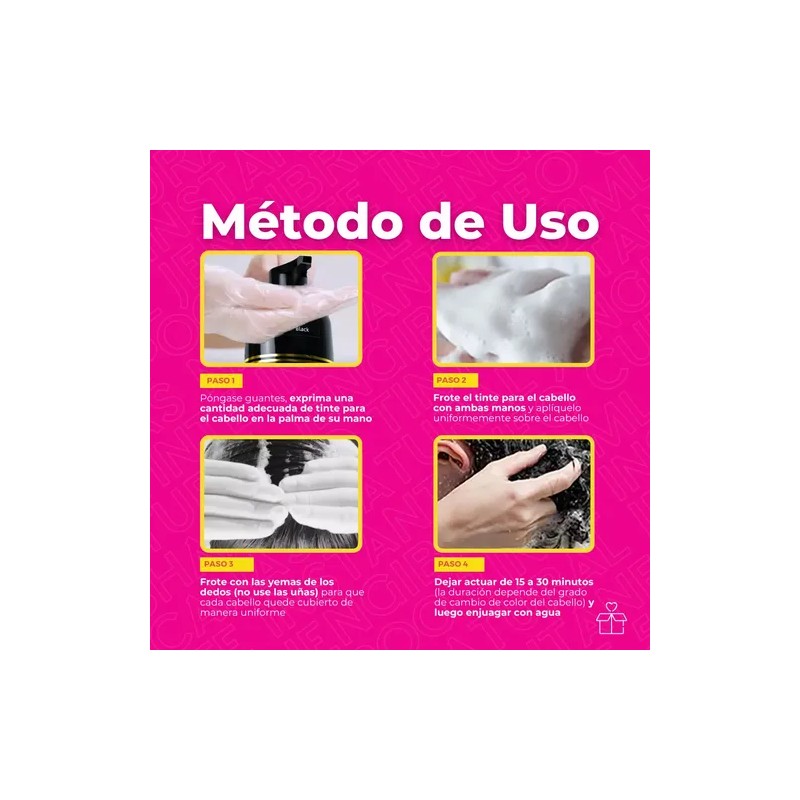 Shampoo Tinte Instantáneo Cubre Canas Natural Jengibre 500ml