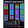 VI9000 2 Pack 3FT Fat LED Lights with App &
