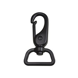 Wuuycoky Black 1" Inner Diameter D Ring Medium Hook Lobster Clasps Swivel Snap Buckle Pack of 4
