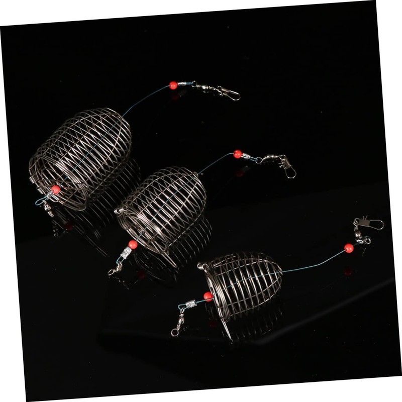 OHPHCALL Stainless Steel Bait Cages Set Lure Feeder Bait Trap