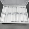 JZK 240x Clear C Curve Half Cover Square Nail Tips