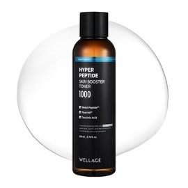 WELLAGE Hyper Peptide Skin Booster Face Toner, Peptide, PHA, Anti-Aging, Wrinkle Reduction, Elasticity Improvement, Korean Skincare, Evens Texture, Reduces Pores 6.76 fl.oz.