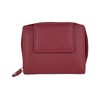 Wallet with side zip pocket LEAS, Genuine Leather, red -