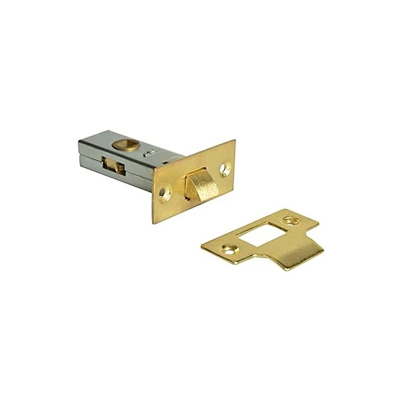 Merriway BH05985 EB 63mm (2.1/2 inch) Tubular Mortise Latch Brass