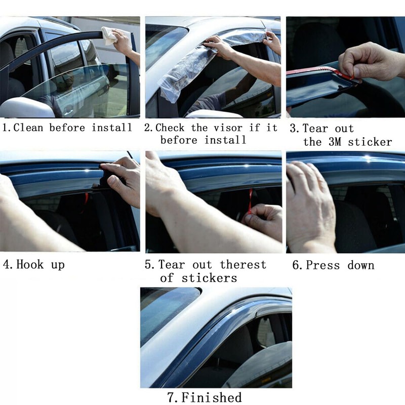 Window Visor Fit H0nda Civic Coupe 2-Door 2016 2017 2018