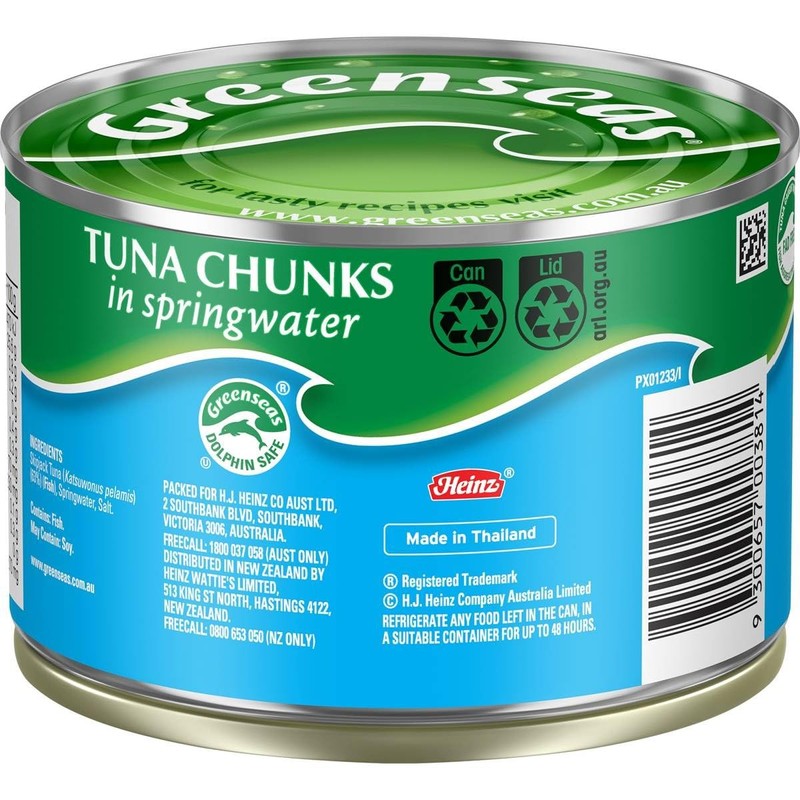 Greenseas Tuna Chunks in Springwater Canned Fish Canned Tuna 425g