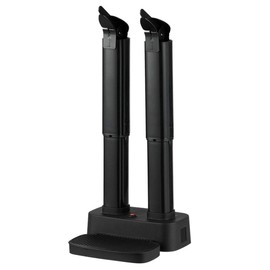 COSTWAY Electric Shoe Dryer, Double Free-Retractable Drying Tubes, ETL Certified, Suitable for Home, Hotel, Office (Black)