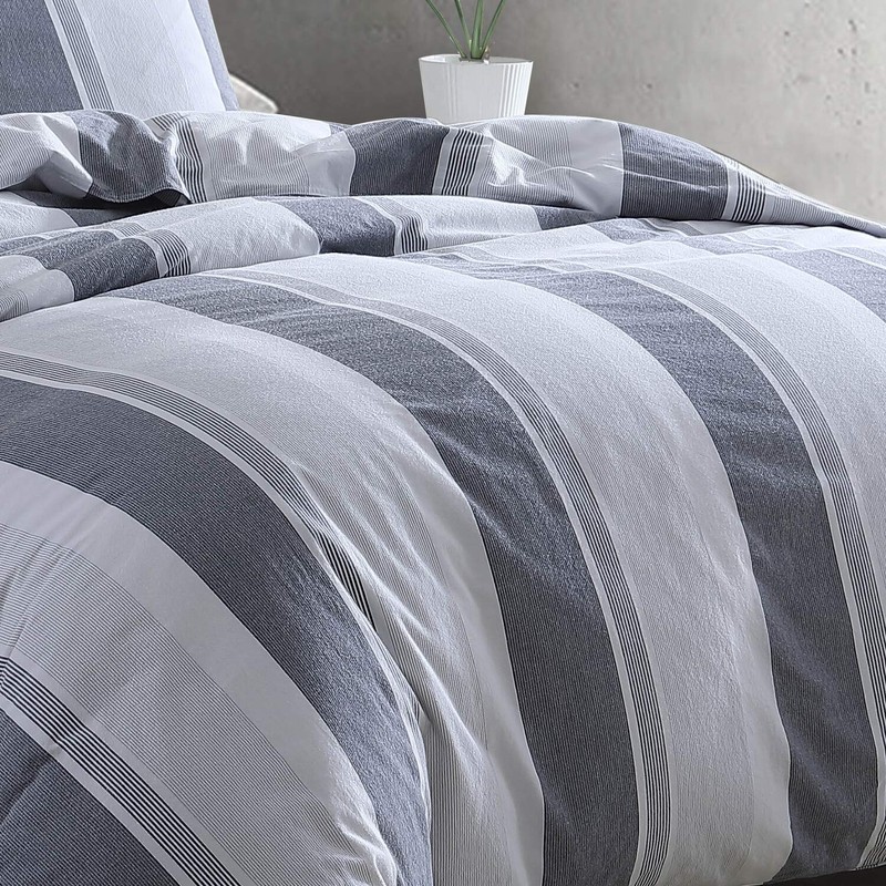 Riverbrook Home Vara Comforter Set, King, Gray/Blue, 3-Piece Set