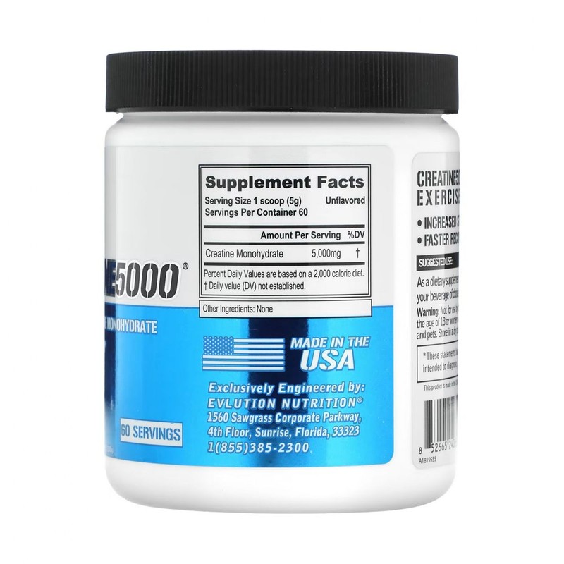 EVL 크레아틴 분말 300g 에볼루션뉴트리션 Creatine Monohydrate EVL Creatine Powder