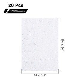 MECCANIXITY 20 Sheets Wrapping Tissue Paper, Glitter Tissue Paper for Gift Bags 14 x 20 Inch Sparkle Tissue Paper for Gift Wrapping, DIY Crafts, Packing, White Blue