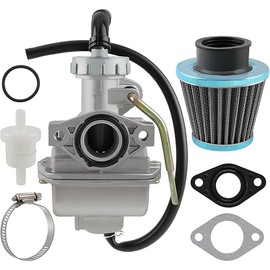 AUTOKAY PZ20 Carb Carburetor 49cc 70cc 90cc 100cc 110cc 125cc Coolster NST for Chinese ATV Quad Go kart 4 strokeSUNL TAOTAO JCL for Honda CRF50F XL75 CRF80F XR50R Carb with Gasket Air Filter