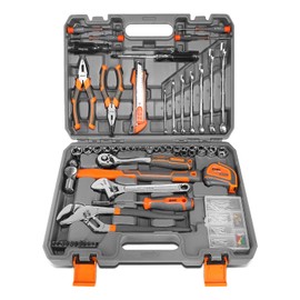 ‎DNA MOTORING TOOLS-00059 160-piece Mechanics Auto & Home Repair Tool Set Household Hand Tool Kit with Storage Case