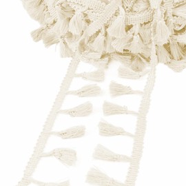 MSCFTFB - Mini ribete de flecos de 20 yardas, cinta bohemia con borlas para mujer, encaje de tela de costura de 1.6 pulgadas de ancho para bricolaje, joyería, ropa, bolsa, cortina para decoración de