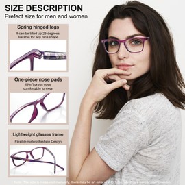 ZONLON 6 Pack Reading Glasses for Women Men, Spring Hinge Eyeglasses Blue Light Blocking Anti Eyestrain Computer Readers (6 Mix C2, 1.50, multiplier_x)