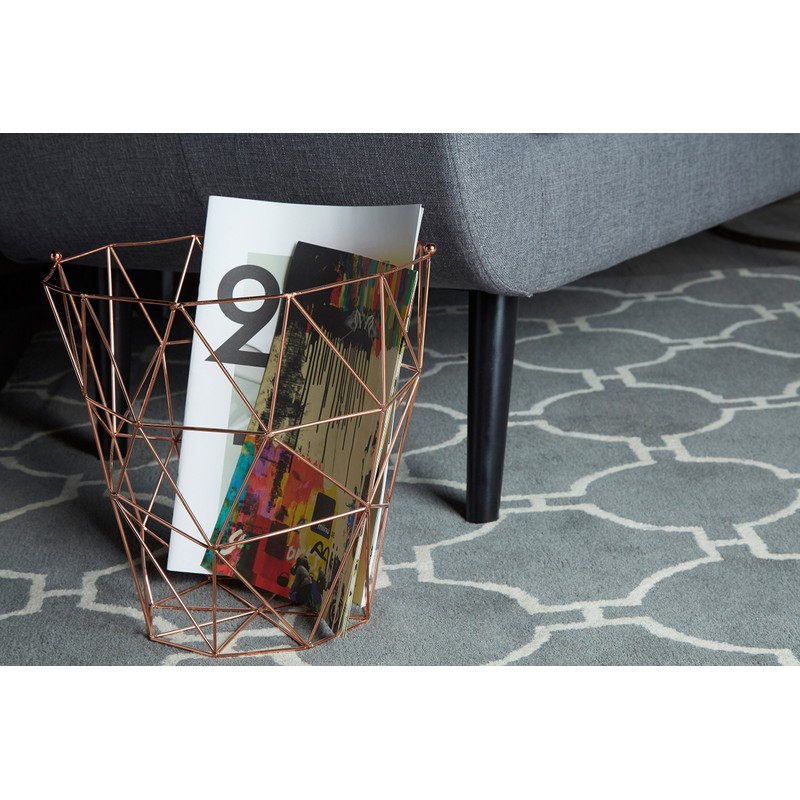 Premier Vertex Copper Plated Metal Storage Basket 31 x 31