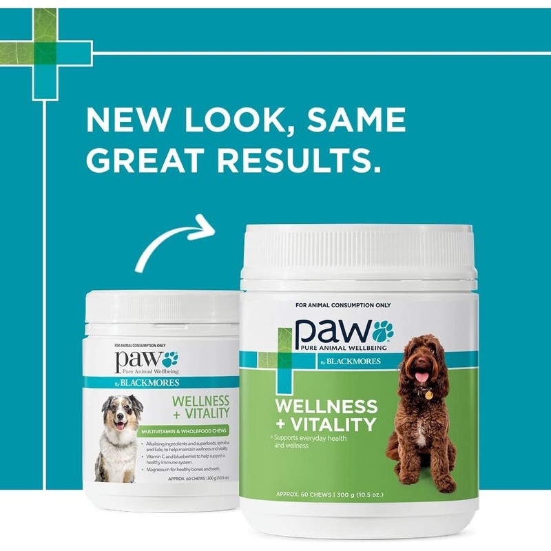 PAW By Blackmores Wellness + Vitality (For Dogs approx 60