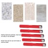 5Pcs Saw Bit Set FlatTooth Diamond Particles Red Coated Drill