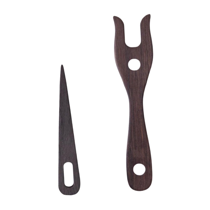 Deevoka 2X Knitting Fork and Eye Needle Kit Weaving Shuttle