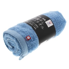 Top Factory Imabari Slim Bath Towel, Quick Drying, Room Drying, Clear Sky Approx. 13.4 x 43.3 inches (34 x 110 cm)