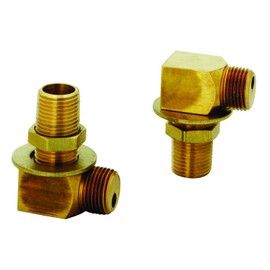 T&S Brass B-0230-K Installation Kit for B-0230 Style Faucets. Two short elbows, nipples, lock nuts and washers that provide 1/2" NPT male inlet and outlet when assembled