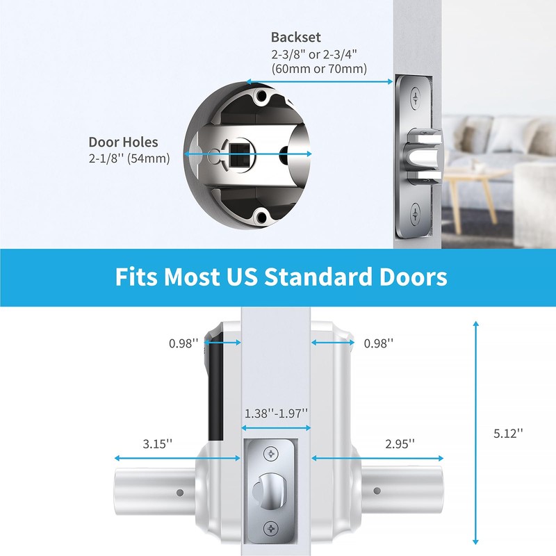 Signstek Keyless Entry,Digital Smartcode Door Lock for Front Door,Keypad Door
