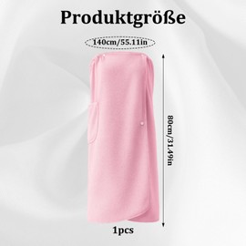 ZexJpr Sauna Towel, Women's Towel Dress, Sauna Towel, Multifunctional Bath Towel, Pink, Ideal for Sauna, Spa, Fitness and Travel, Suitable for Autumn Winter Warmth