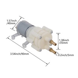 Fielect 5-12V Self Priming Diaphragm Pump Motor Shock Absorption Water Pumps DC Diaphragm Pump 5mm Copper Mouth R385