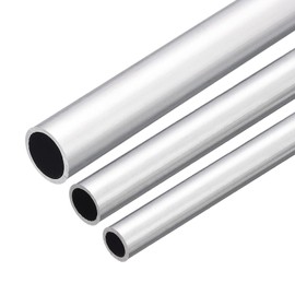 TOP-VIGOR 3Pcs 6063 Aluminum Round Tube, 12mm 14mm 16mm OD 1mm Wall Thickness 300mm Length Seamless Aluminum Straight Tubing Metal Pipe for Industry DIY Projects