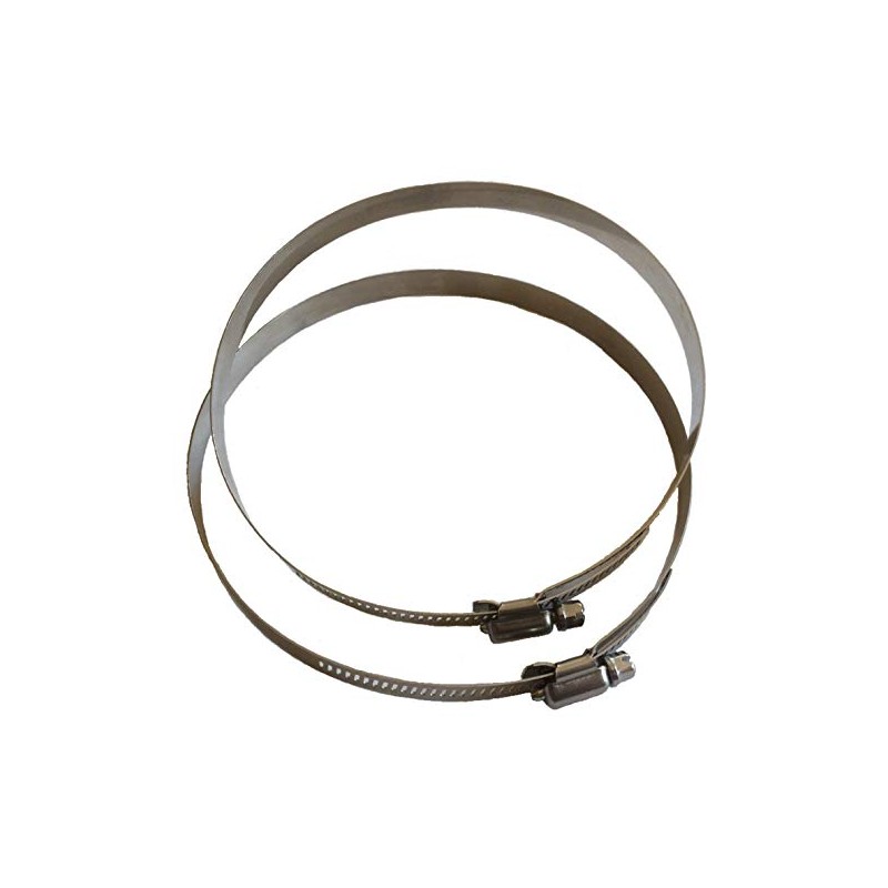 VABINK 10-Inch Stainless Steel Duct Clamps Hose Clips (2-Pack) with