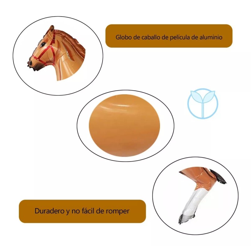 Feawiai 3 Globo Metálico Grande De Caballo 103 Cms Fiesta