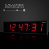 Ivation Oversized Large Digital Wall Clock - Big LED Digital