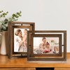 Egofine 2 Pack 4x6 Rotating Floating Picture Frames,Double-Sided Display with