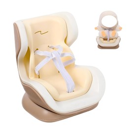 Yurika Plush Child Seat Cute Doll Car Seat Vent Clip Small Doll Safety Seat Stroller Doll Car Decoration Anti-Tilt Construction Mini Doll Car Seat Desktop Decor Ornament Car Decoration Decoration